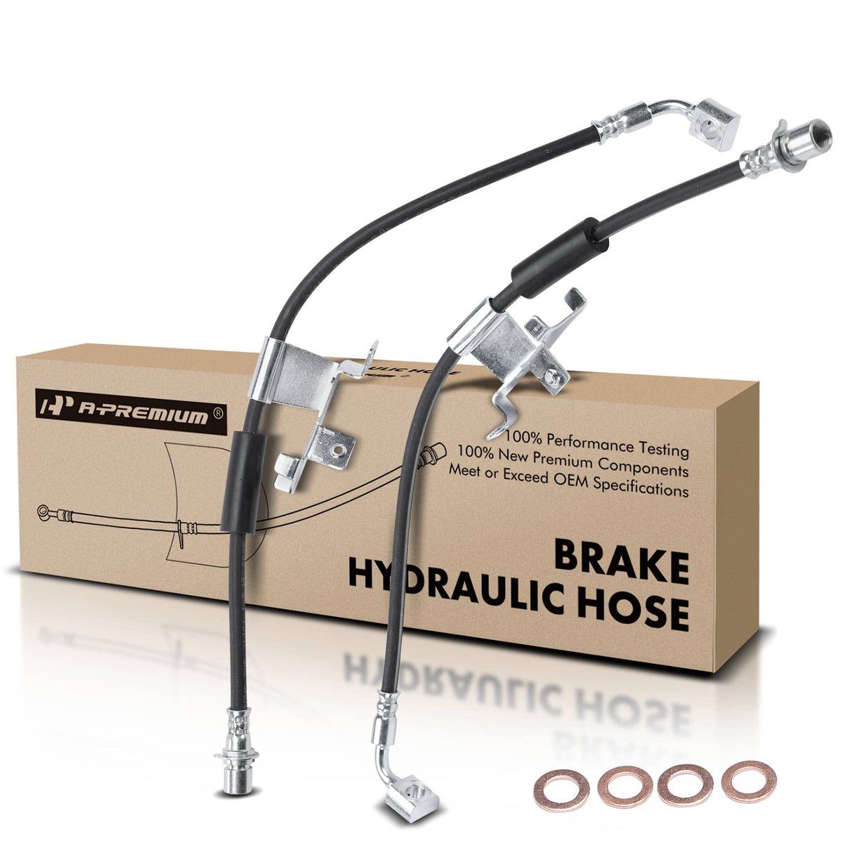 A-Premium front packaging showing hose set and parts list for easy identification