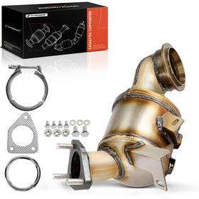 A-Premium front catalytic converter front view showing correct fitment and improved emissions control