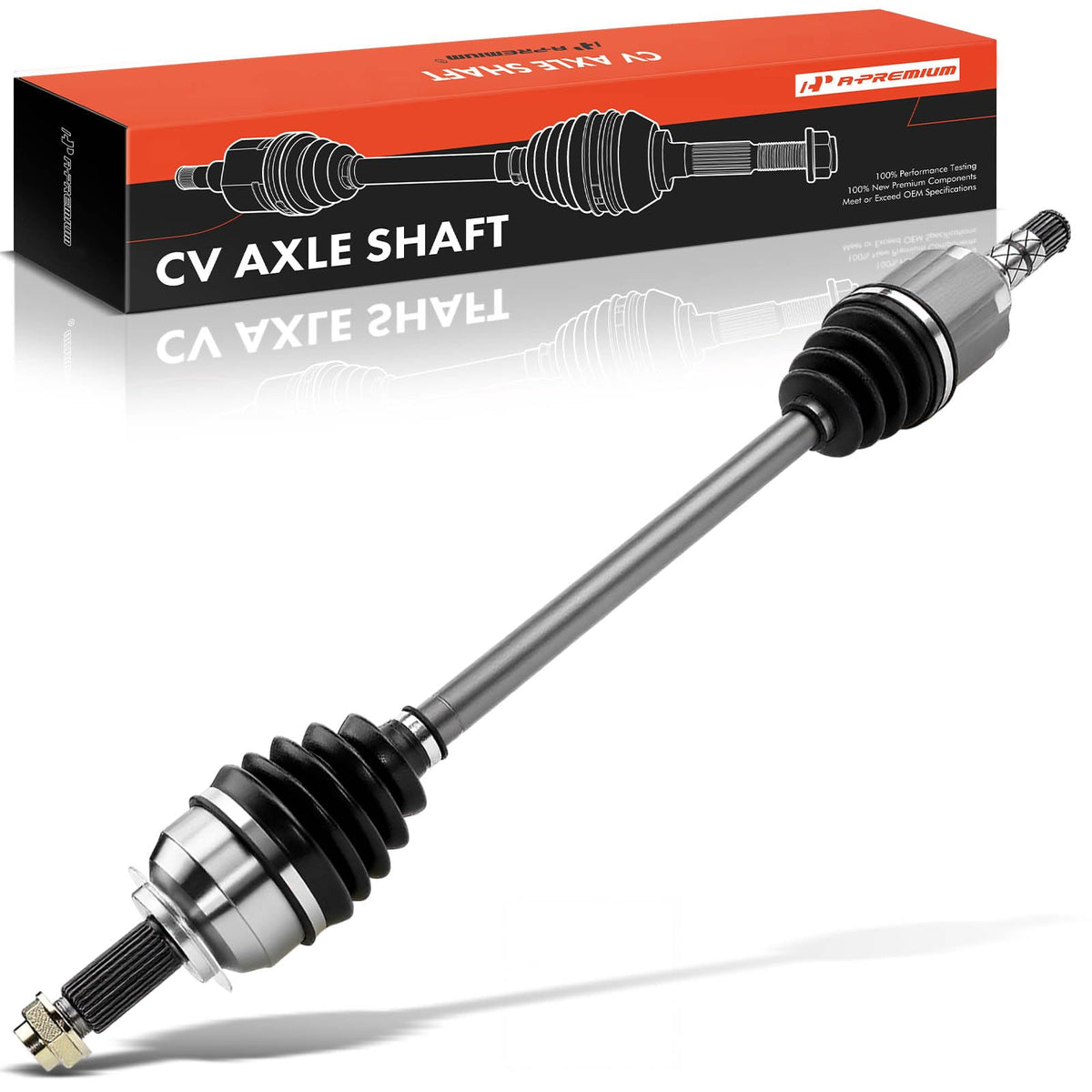 A-Premium front CV axle assembly front view shows robust construction and easy fit