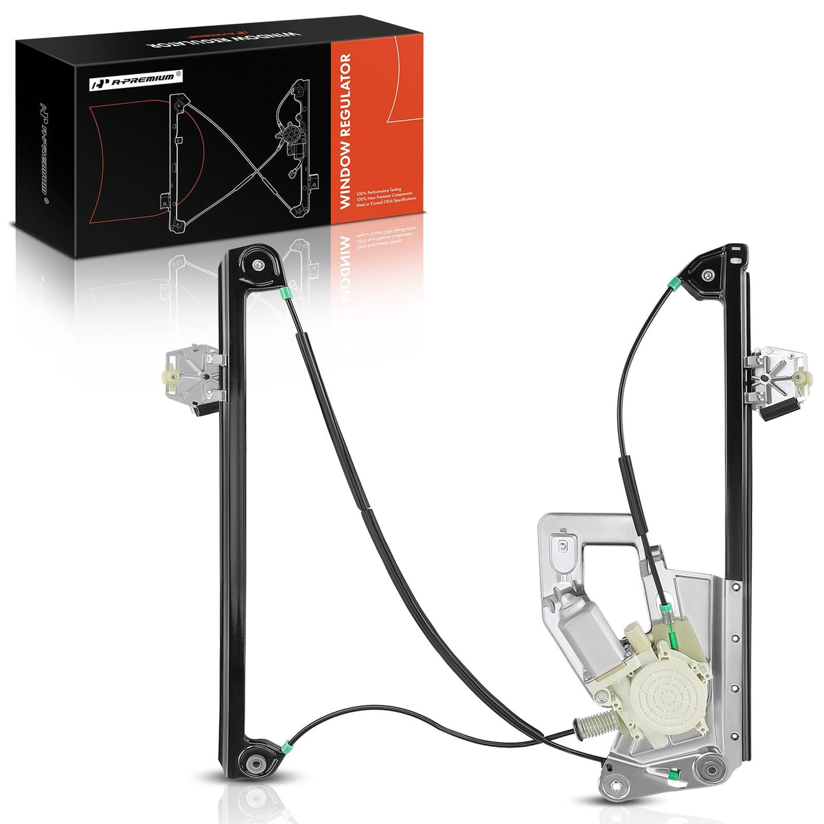 A-Premium front regulator front view showing fit and alignment benefit