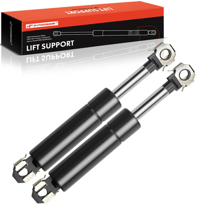 A-Premium front hood lift supports pair showing full assembly and clean finish benefit