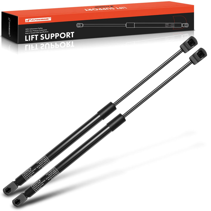 A-Premium front view of lift supports showing pair and immediate replacement benefit