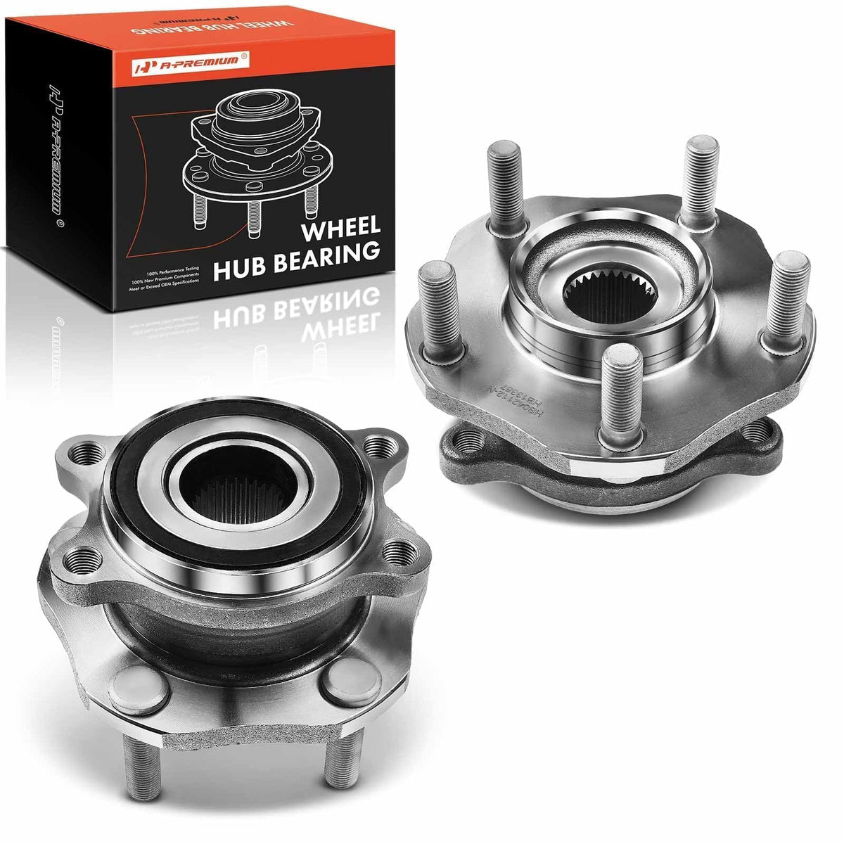 A-Premium front hub assembly front view showing ready-to-install durability