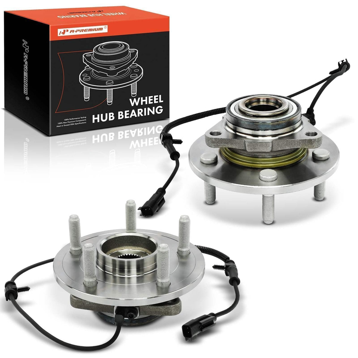A-Premium front hub assembly front view showing fit and durability
