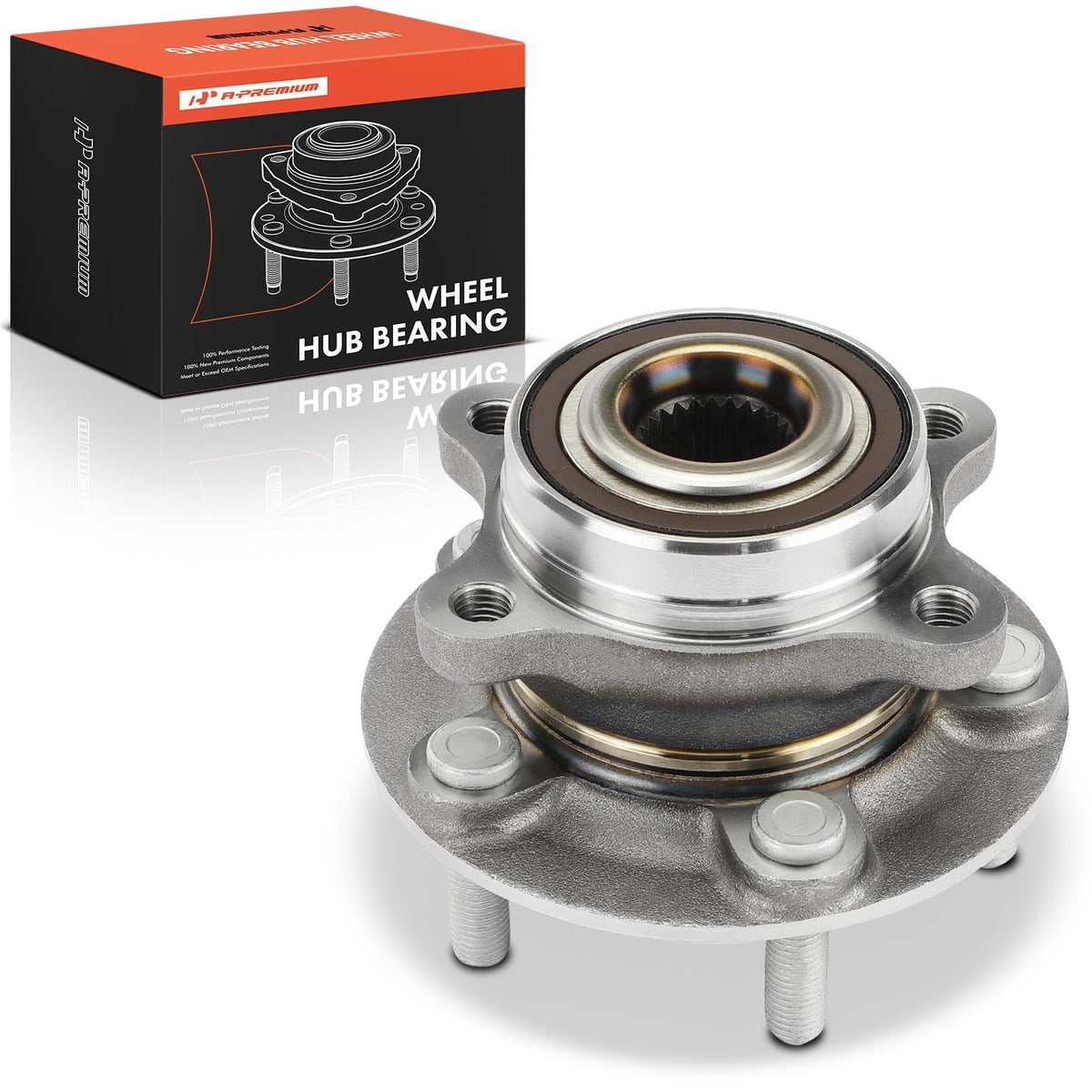 A-Premium hub assembly front view showing ready-to-install fitment benefit