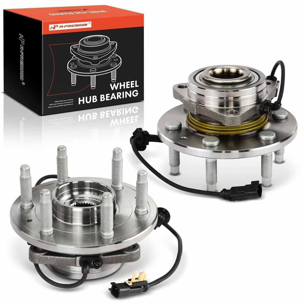 A-Premium front hub assembly front view showing fitment and durability