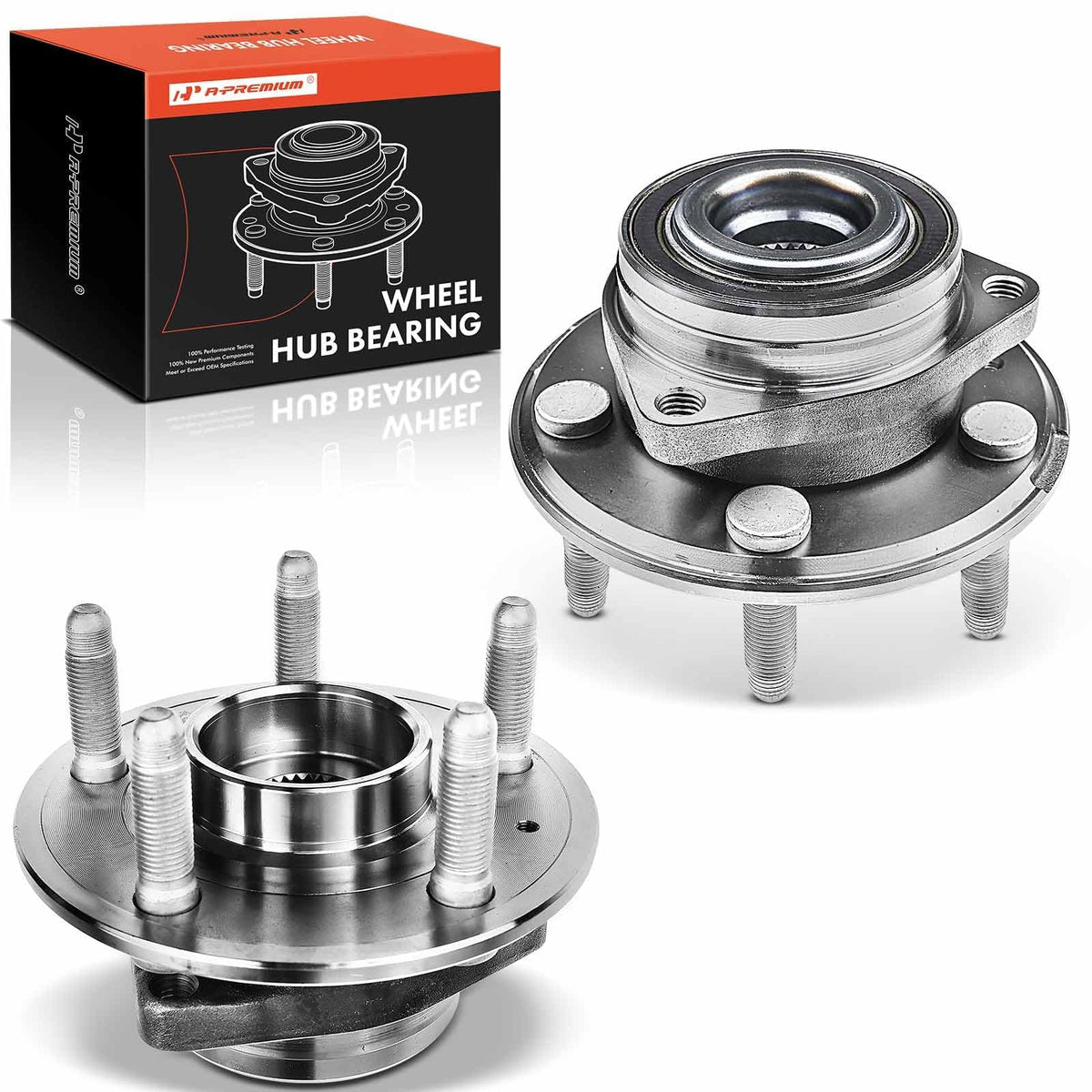 A-Premium front hub assembly showing clean mounting surface and fast fit