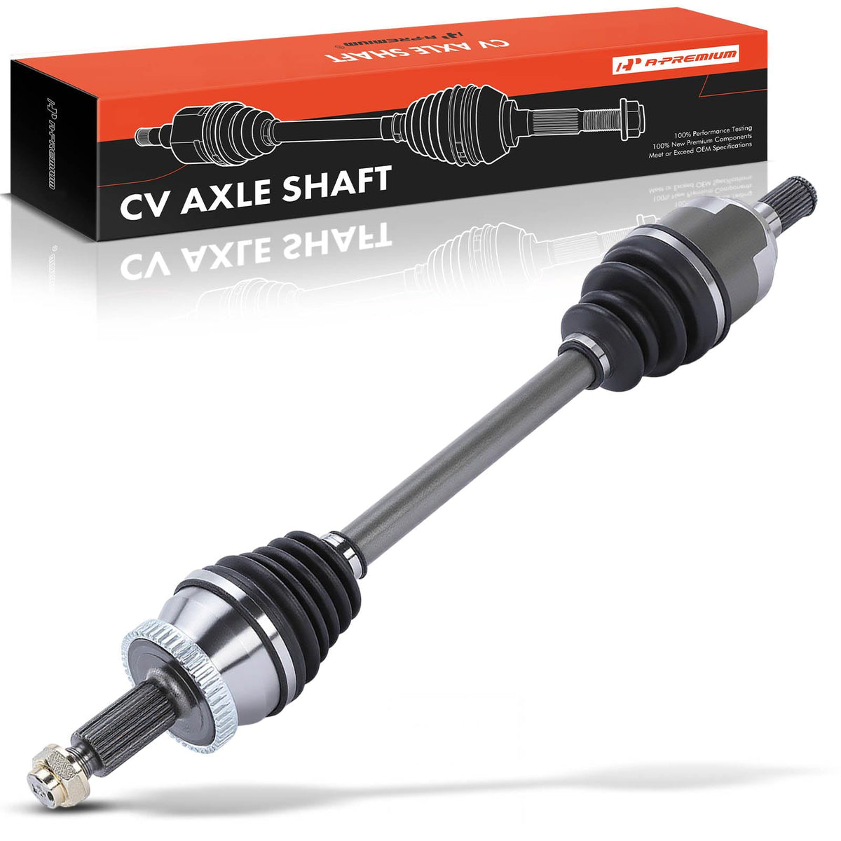 A-Premium front-left CV axle assembly front view showing fitment confidence