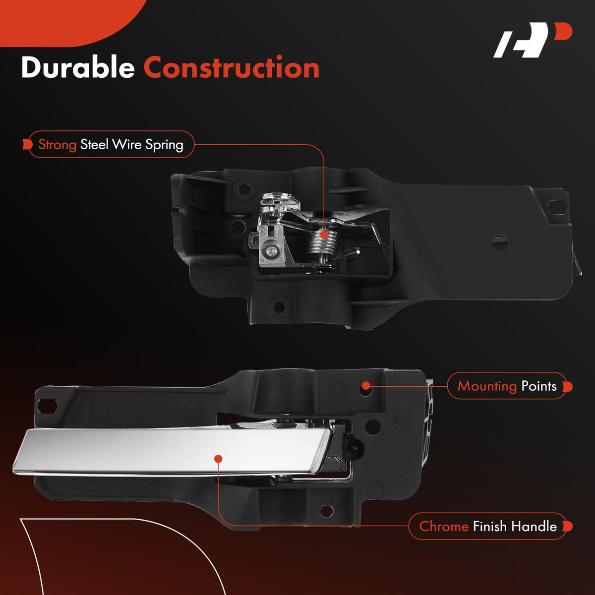 A-Premium handle installed in door showing restored operation benefit