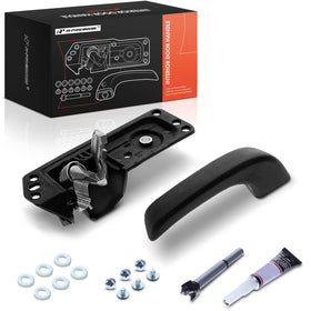 A-Premium front-left handle in packaging showing new part and label for easy replacement