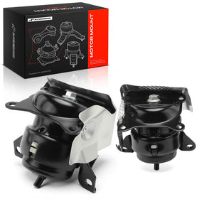 A-Premium front left motor mount in packaging showing fitment benefit