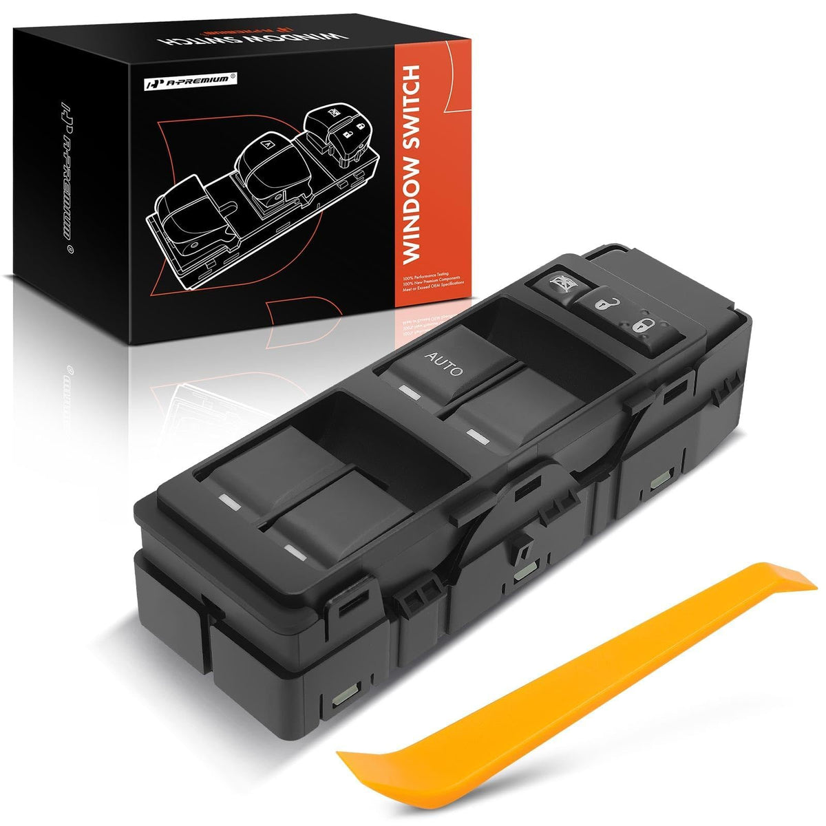 A-Premium front view of switch showing buttons and fitment benefit