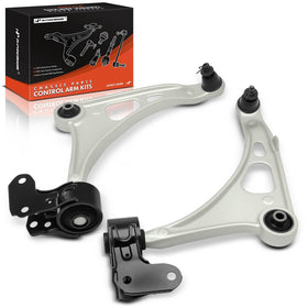 A-Premium front lower control arm pair front view showing complete assemblies and fitment benefit