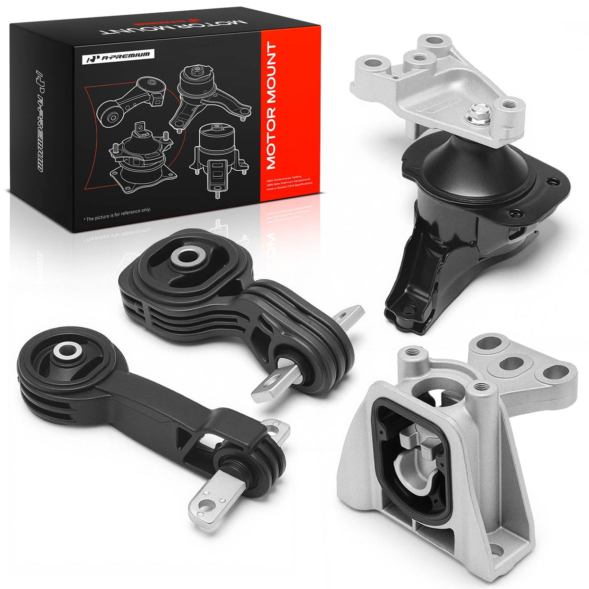 A-Premium front motor mount front view showing sturdy construction and improved stability