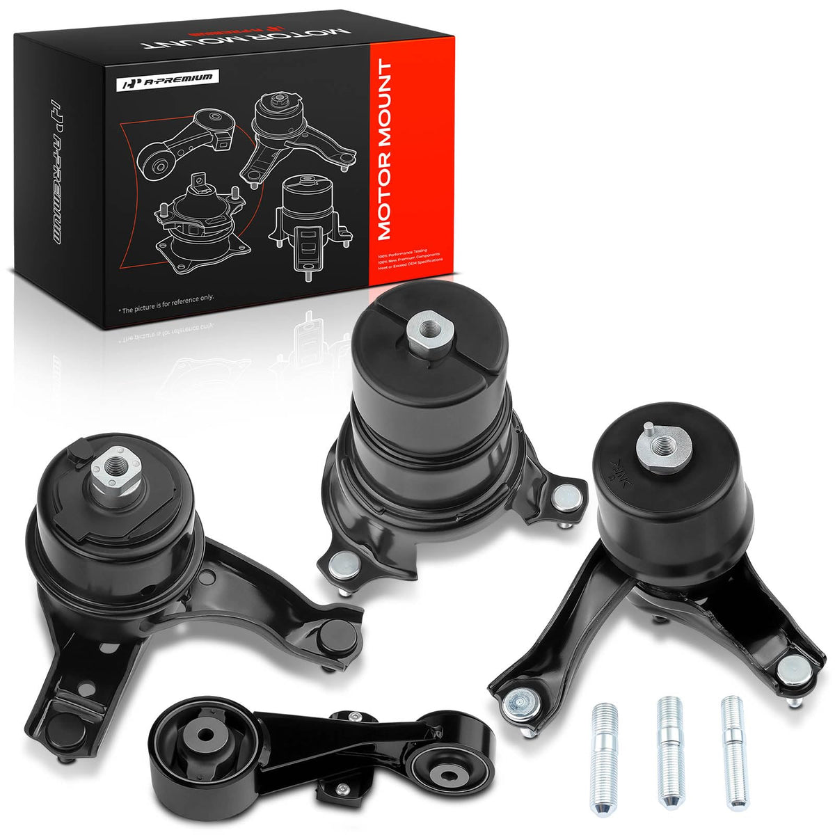 A-Premium front motor mount close-up showing durable construction and reduced vibration