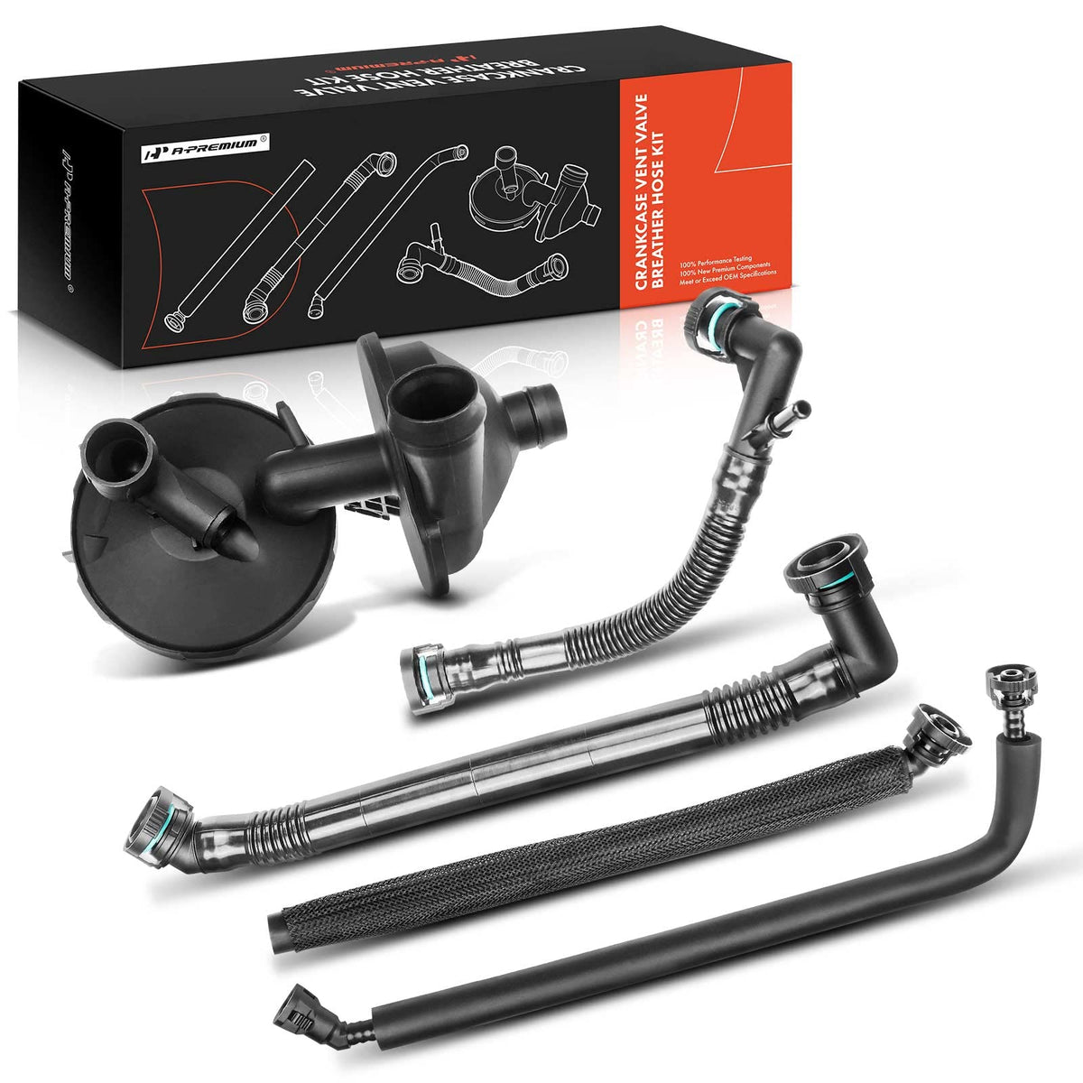 A-Premium front of kit showing all PCV components and clear fitment benefit