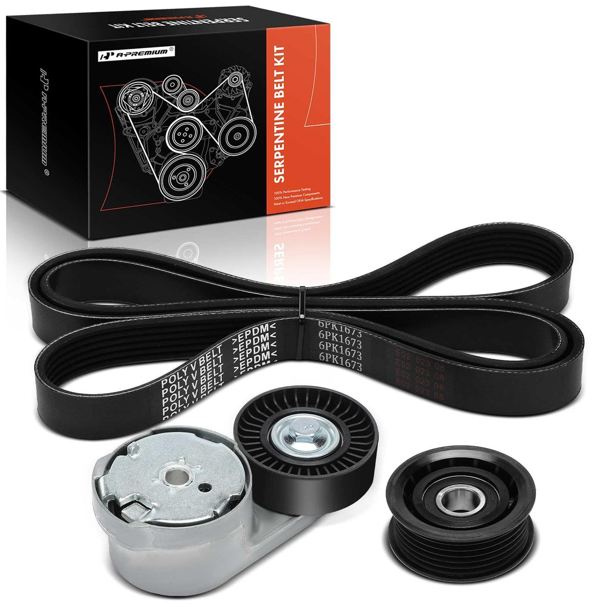 A-Premium front view of complete kit showing parts and quick replacement benefit