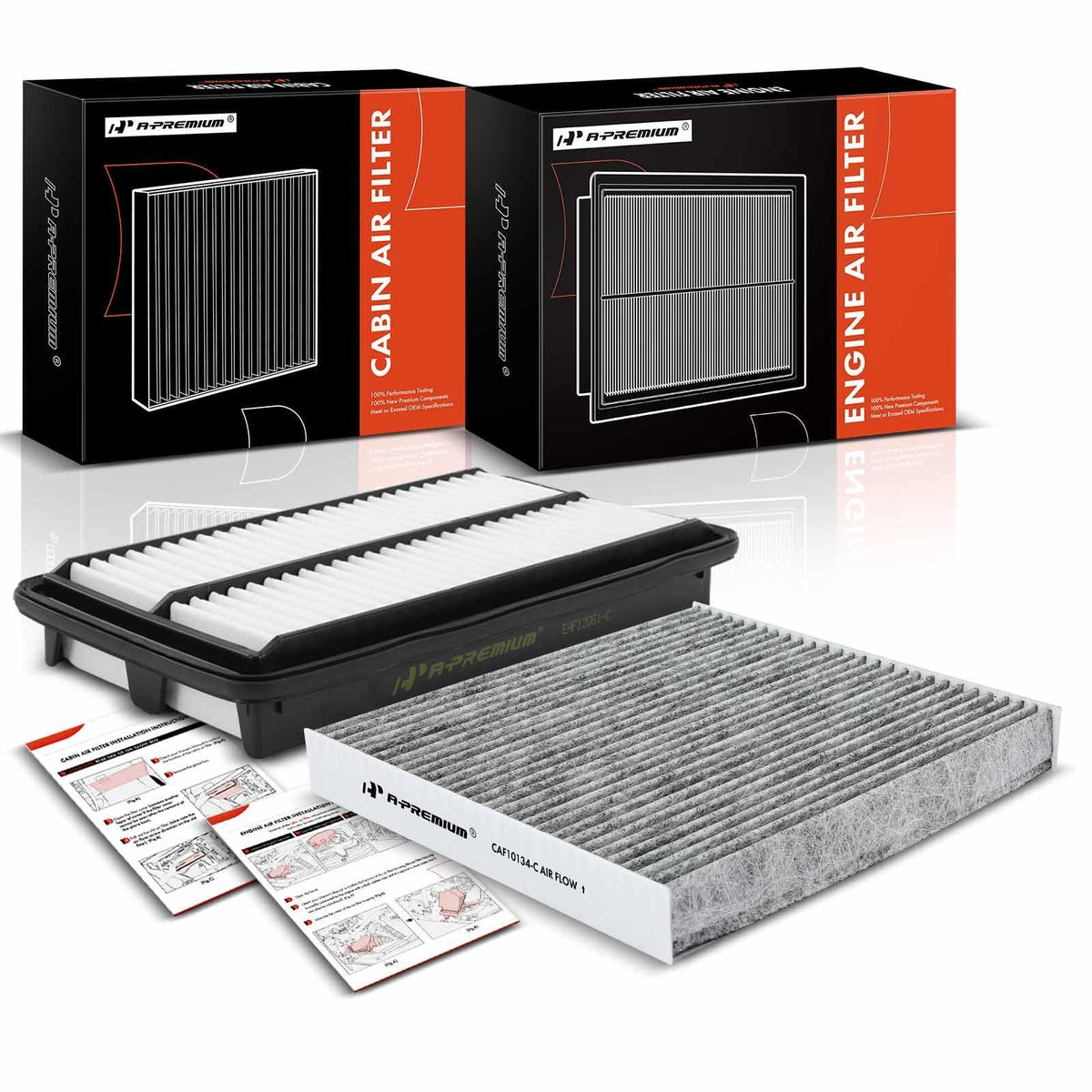 A-Premium front packaging view showing boxed filter set and clear labeling for easy identification