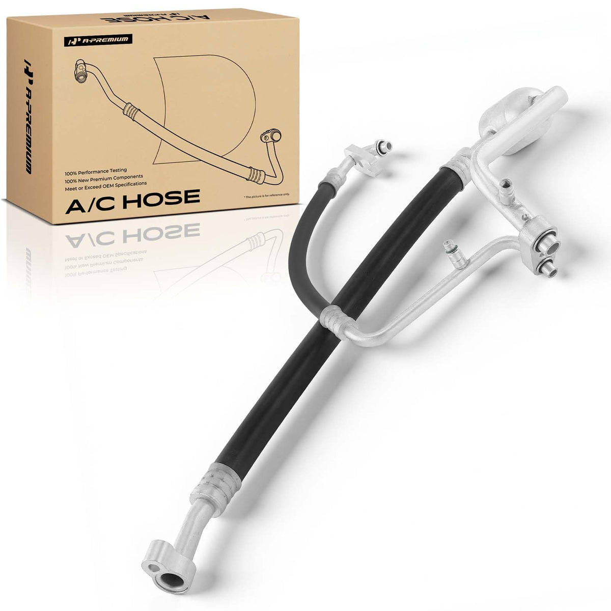 A-Premium front view of hose assembly showing fitment and immediate replacement benefit