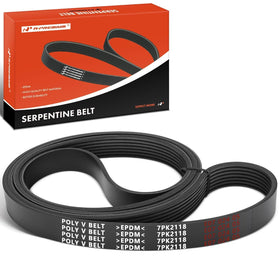 A-Premium front view of replacement serpentine belt showing fit and finish benefit