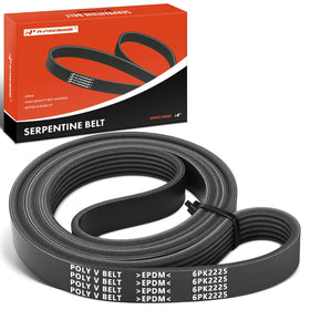 A-Premium front packaging shot showing the 6-rib belt and part details for easy identification