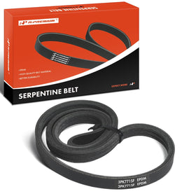 A-Premium front view of belt packaging showing fitment and benefit of correct replacement