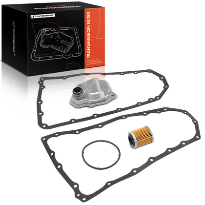 A-Premium front-packaging showing full transmission filter kit, simplifies maintenance