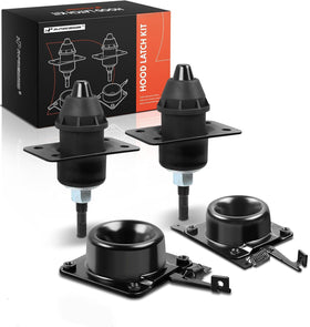 A-Premium front packaging showing complete hood latch set and reassurance