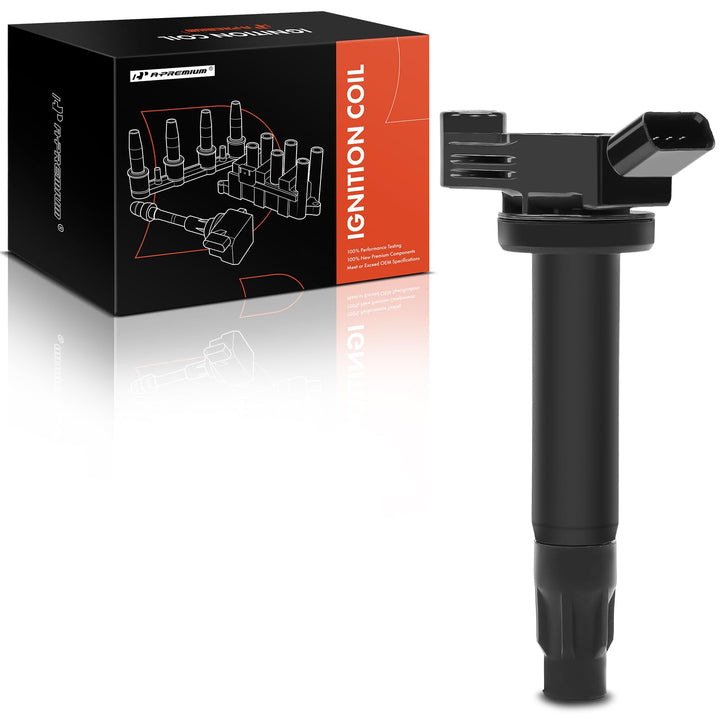 A-Premium front view of ignition coil showing fit and finish for easy replacement