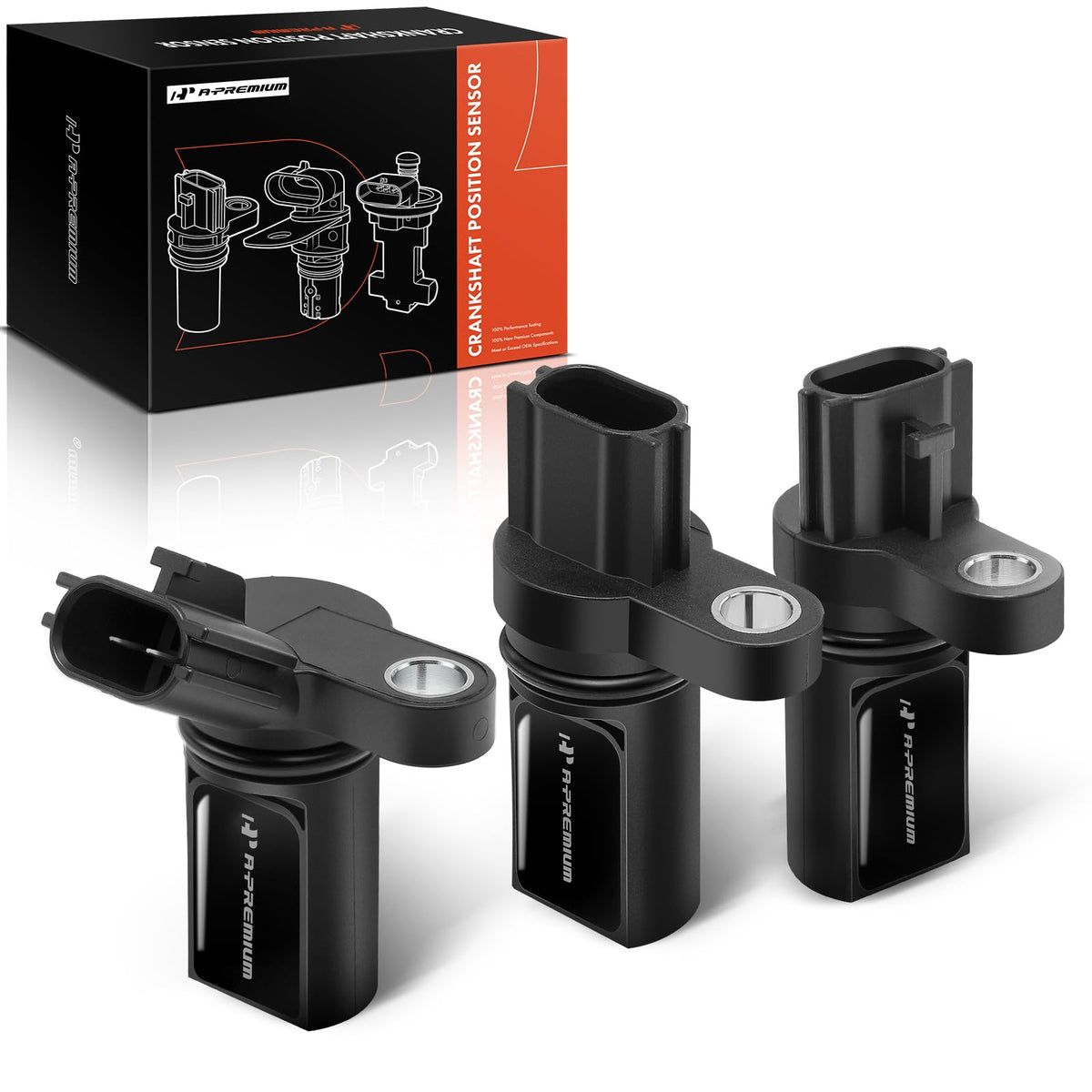 A-Premium front packaging showing the cam and crank sensor kit with model fitment