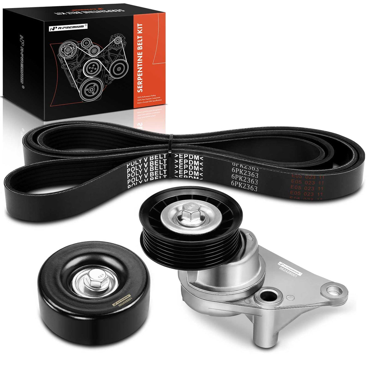 A-Premium front packaging kit showing all included parts and clear fitment labeling benefit reliability
