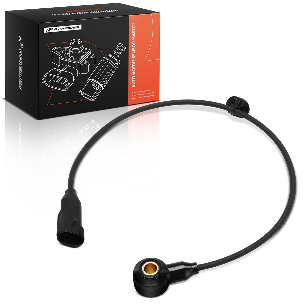 A-Premium front packaging showing knock sensor and secure box protecting the part
