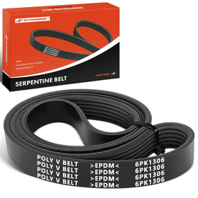 A-Premium front packaging showing serpentine belt and vehicle fitment benefits