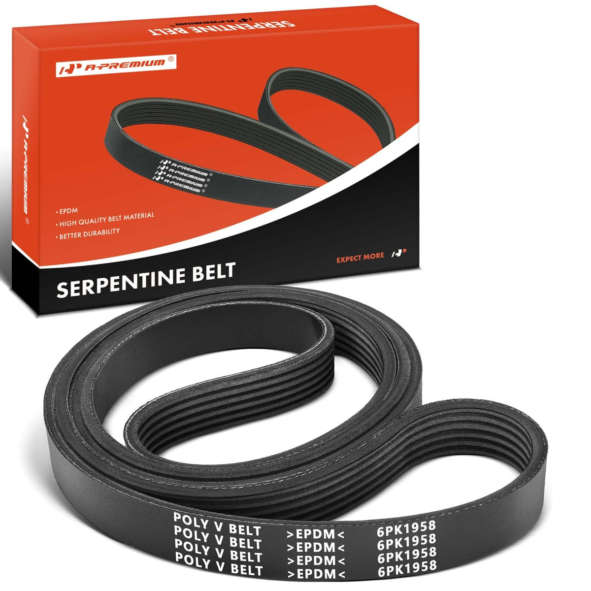 A-Premium front packaging showing belt and fitment information for easy selection