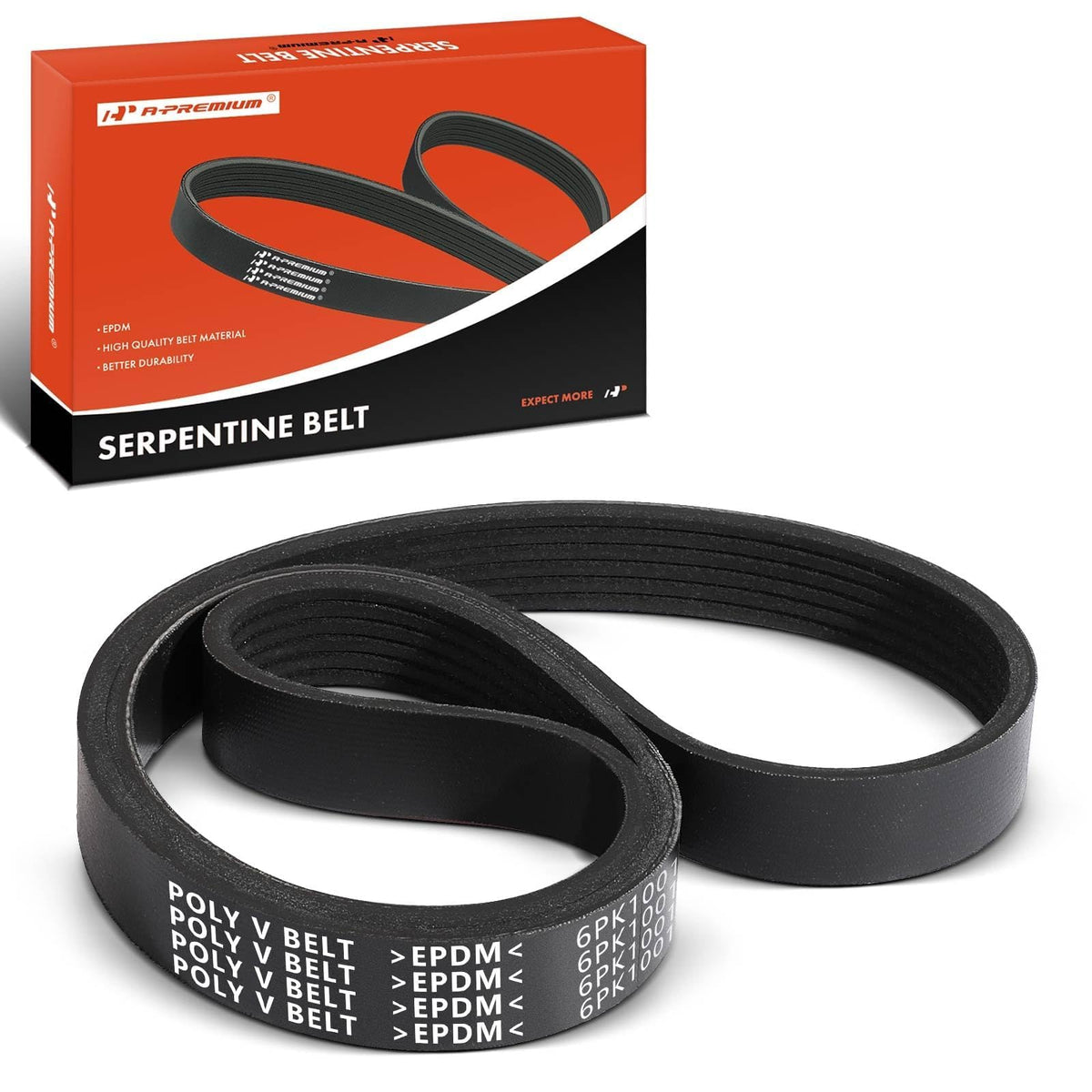 A-Premium front packaging showing belt and compatibility, assurance of correct fit