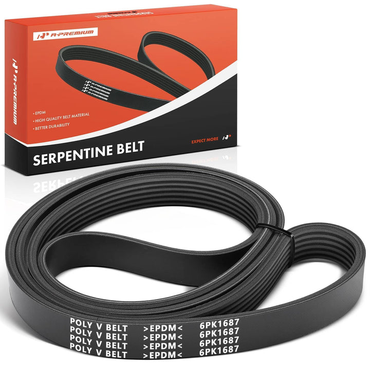 A-Premium front packaging showing belt and part number, clear fitment benefit