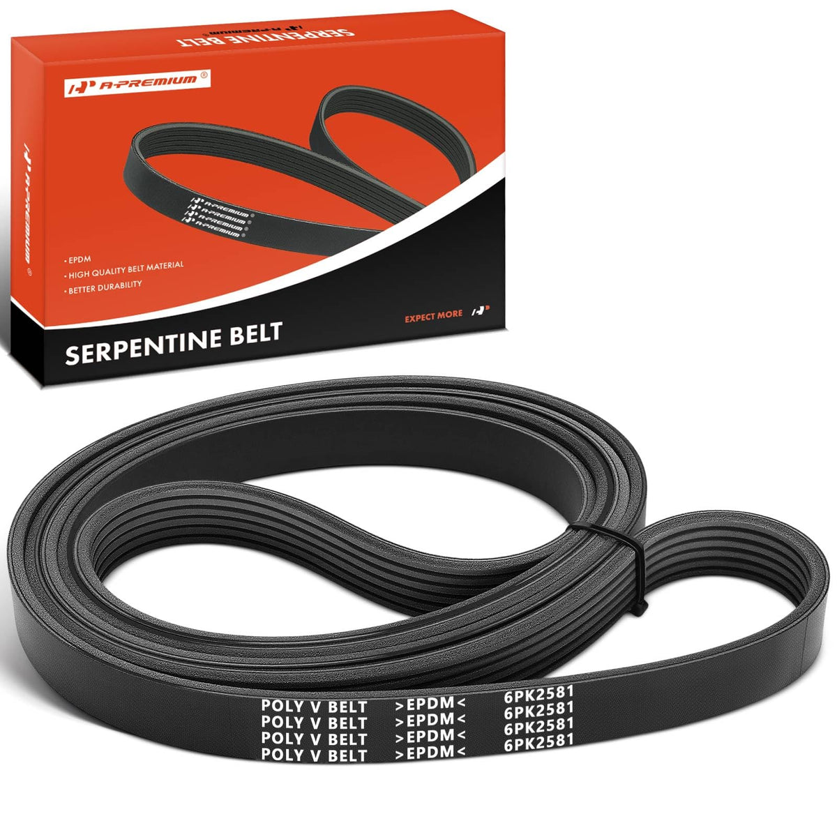 A-Premium front packaging view showing belt and clear size stamp for easy identification