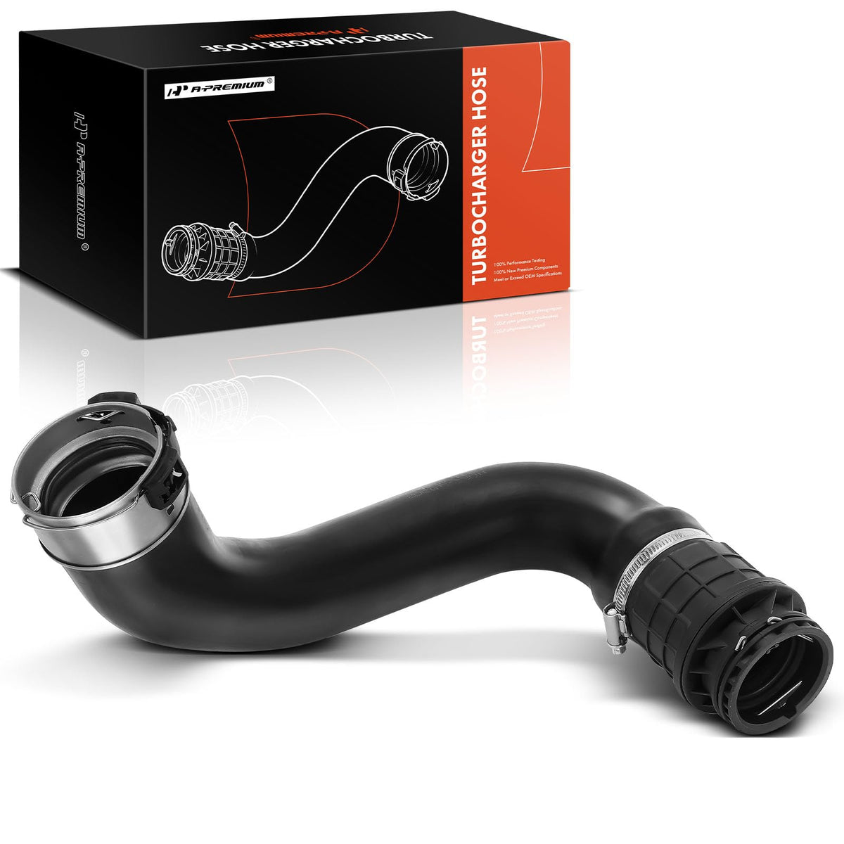 A-Premium front view of turbocharger intercooler hose showing fitment benefit