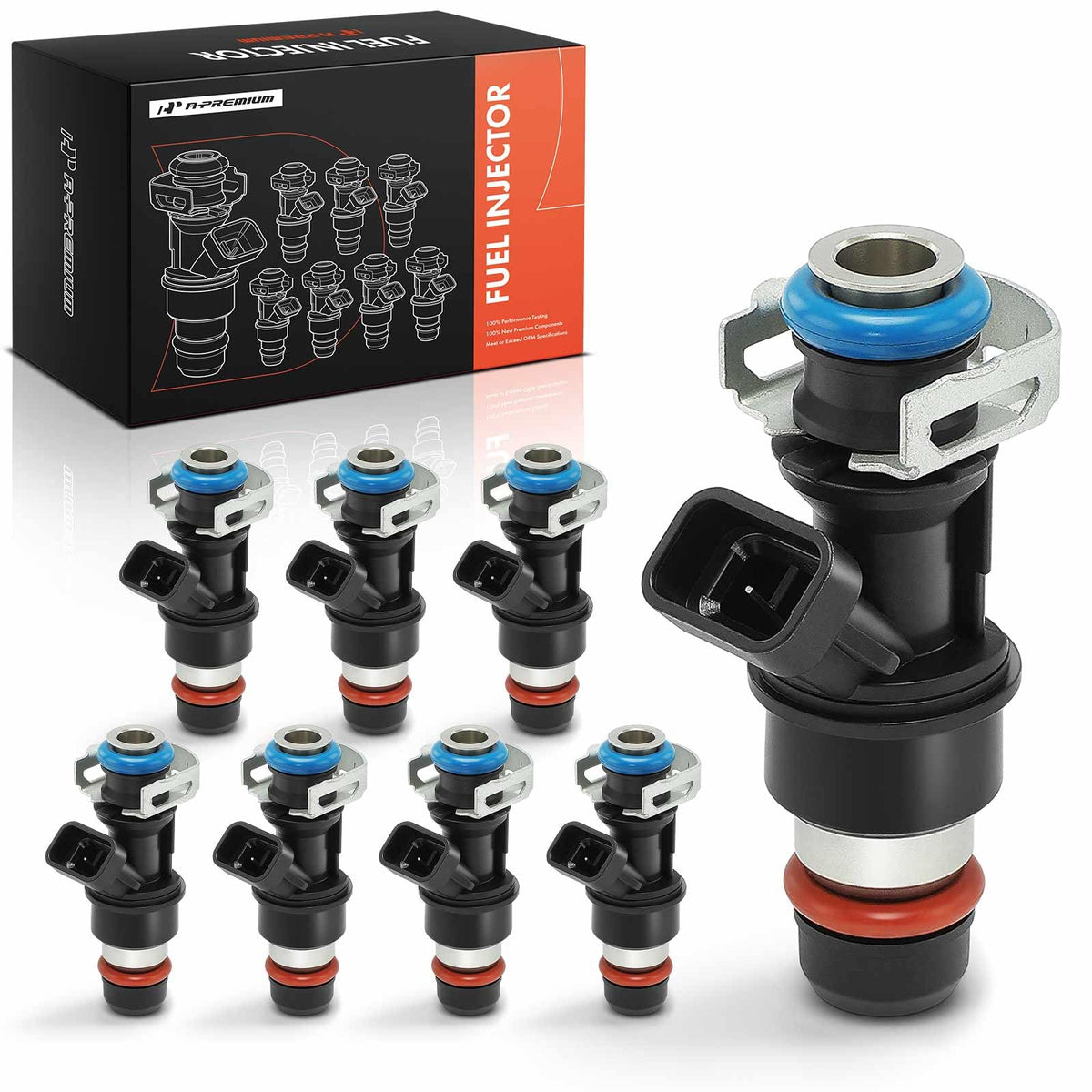 A-Premium front packaging showing eight injectors and benefits