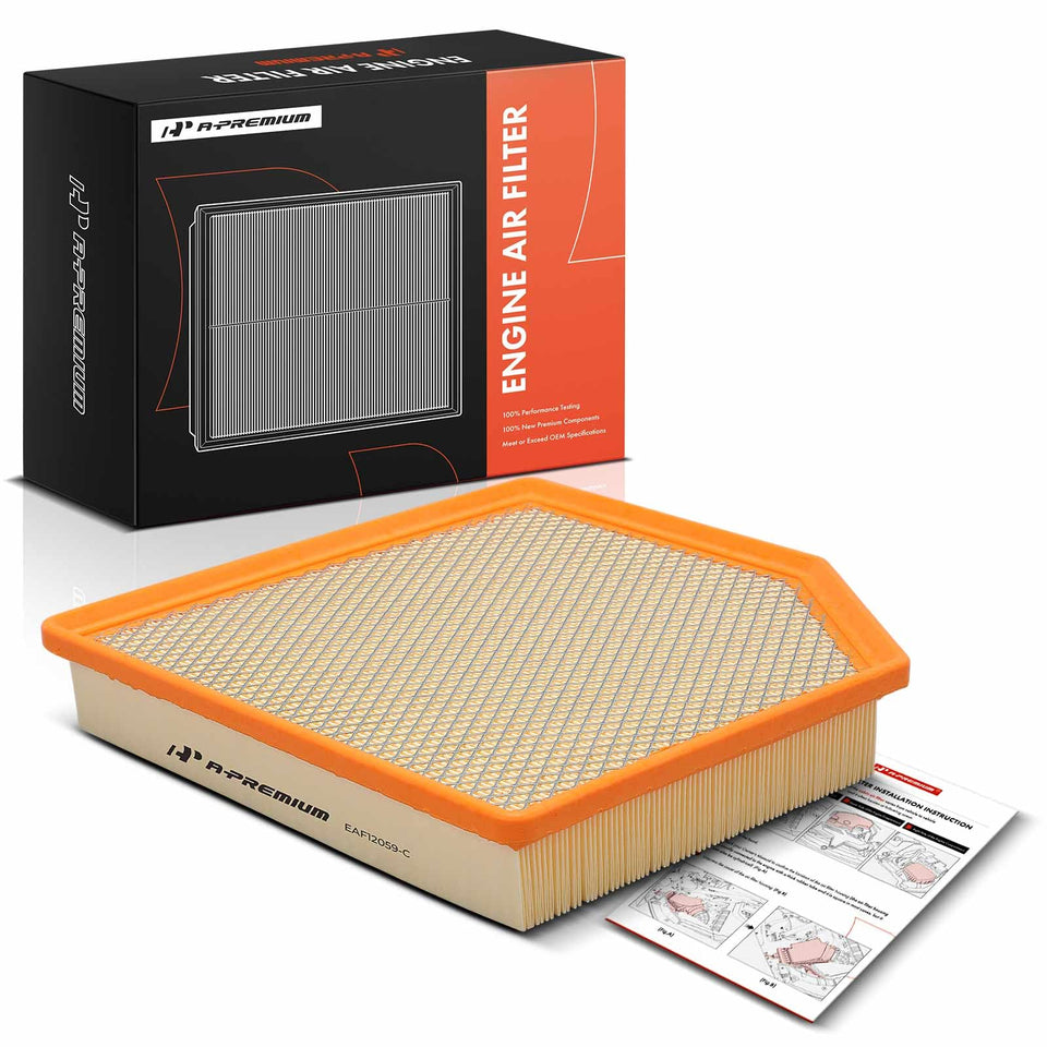 A-Premium front packaging showing boxed filter and fitment information for easy purchase