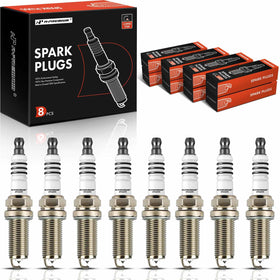 A-Premium front packaging showing full pack of eight plugs and compatibility list benefits