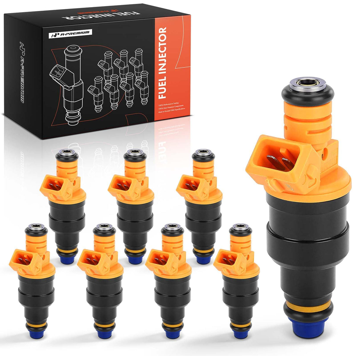 A-Premium front packaging showing eight injectors and clear labeling, reliable replacement