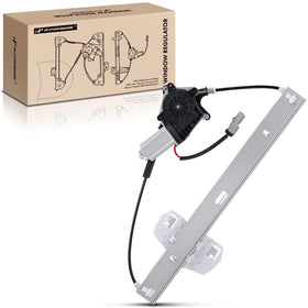 A-Premium front passenger assembly showing full regulator and motor benefit: direct-fit replacement
