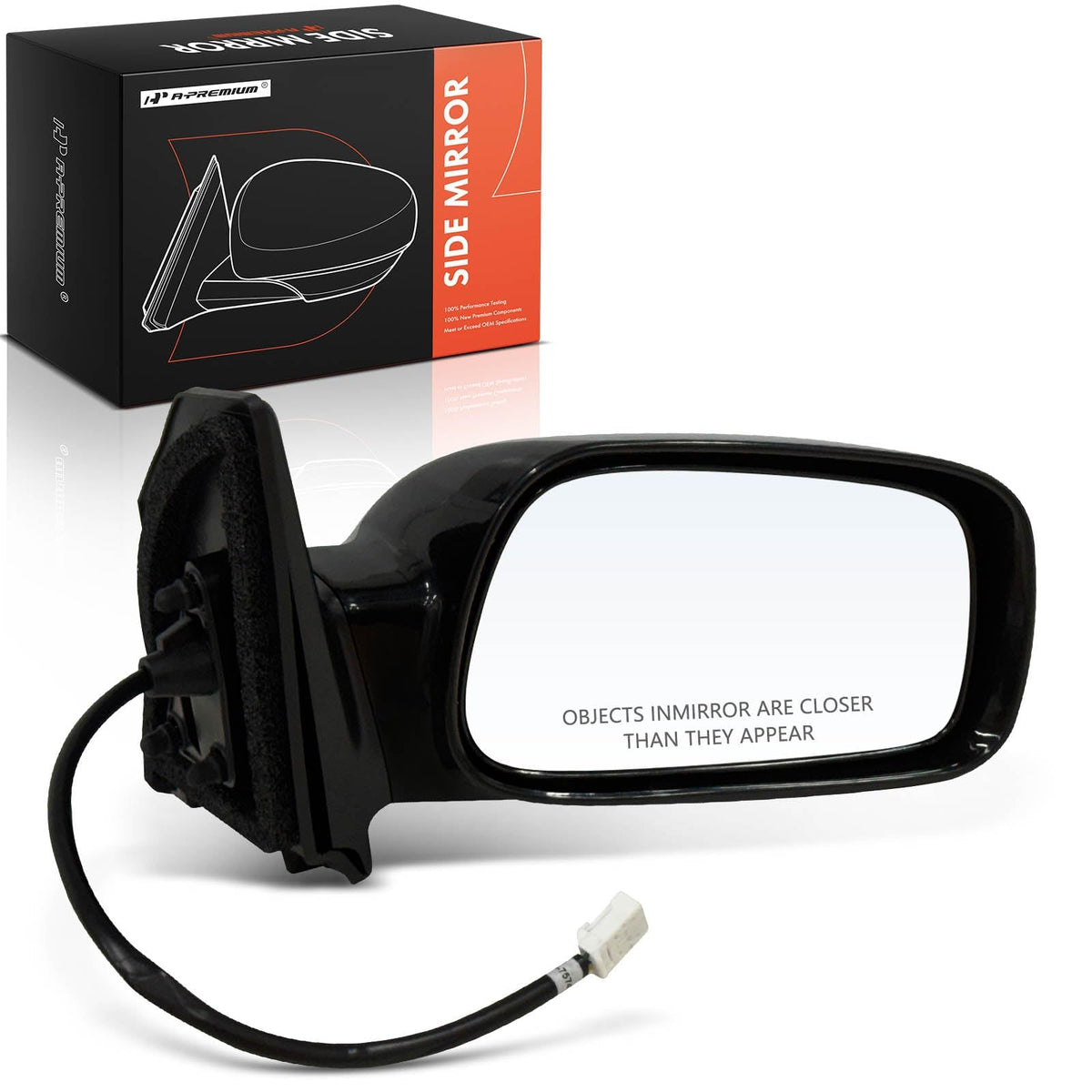A-Premium front passenger mirror showing fit and restored visibility benefits