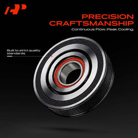 A-Premium front plate detail showing precise machining for proper compressor alignment