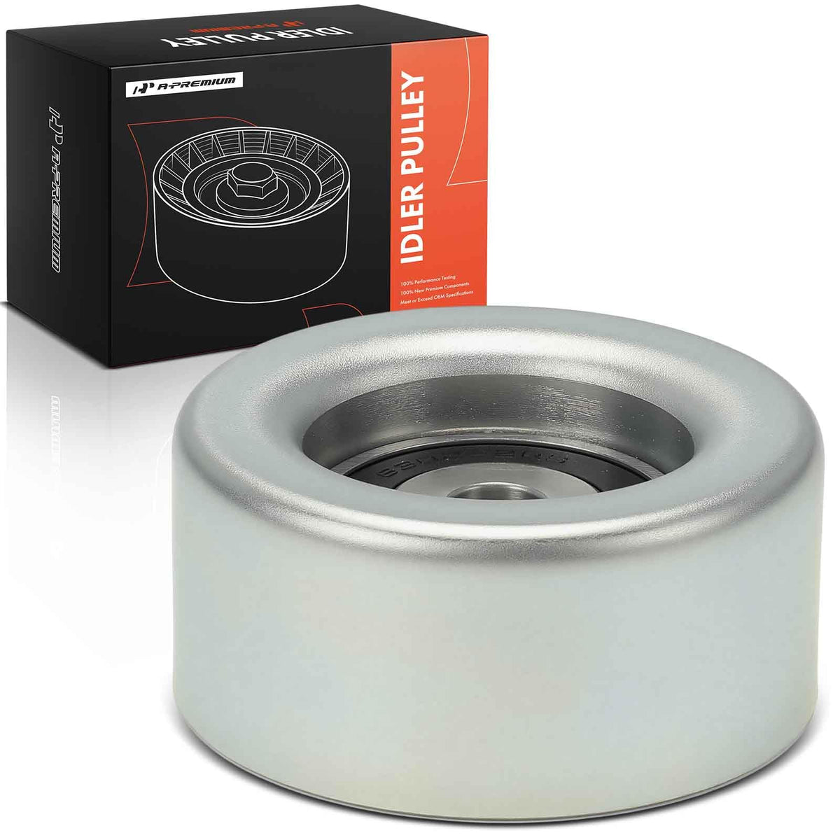 A-Premium front view of pulley showing mounting face and finish for reliable fit