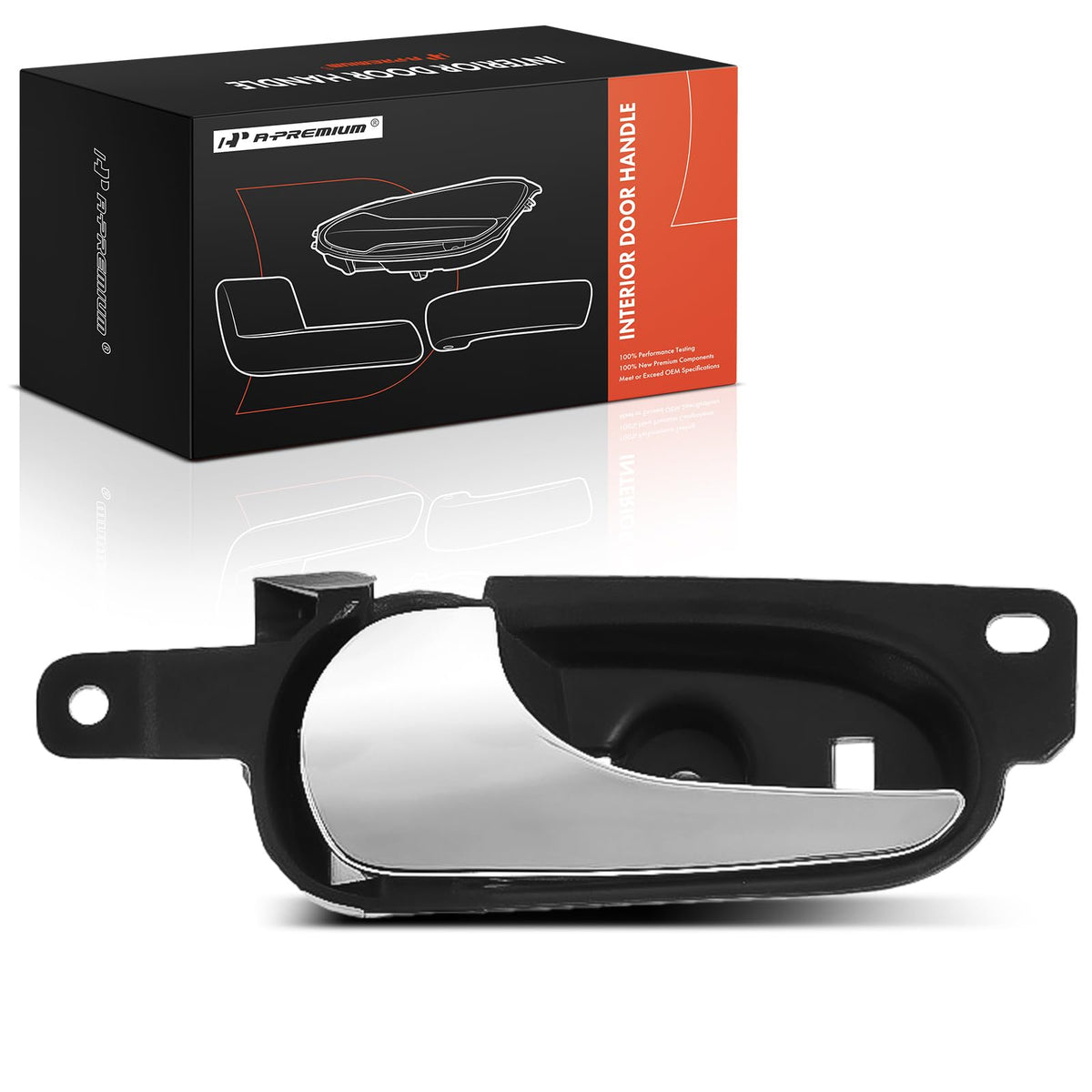 A-Premium front view showing chrome lever and black housing, clean OEM look