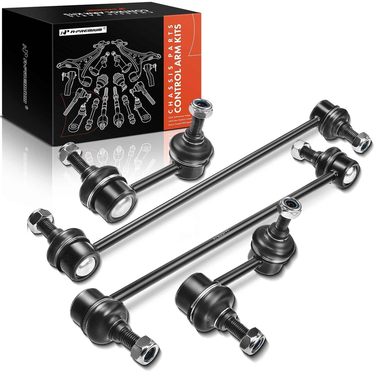 A-Premium front and rear kit packaging showing complete replacement set and fitment benefit