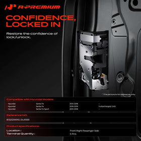 A-Premium actuator back label with reference numbers for accurate fit