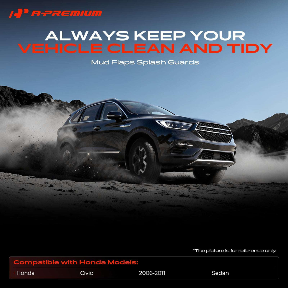 A-Premium front right flap on vehicle fender delivering debris protection